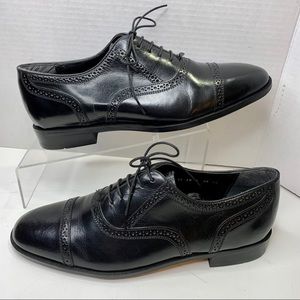 Stacey Adams Cap Toe Brogue Wing Tip Dress Shoes